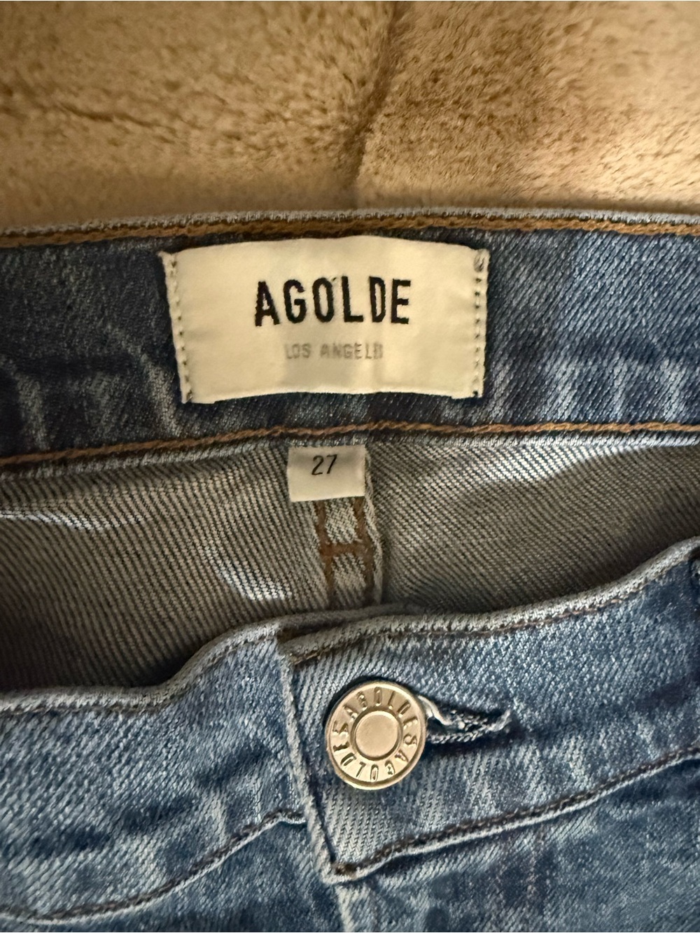 Agolde Women's High-Rise Light Blue Denim Jeans